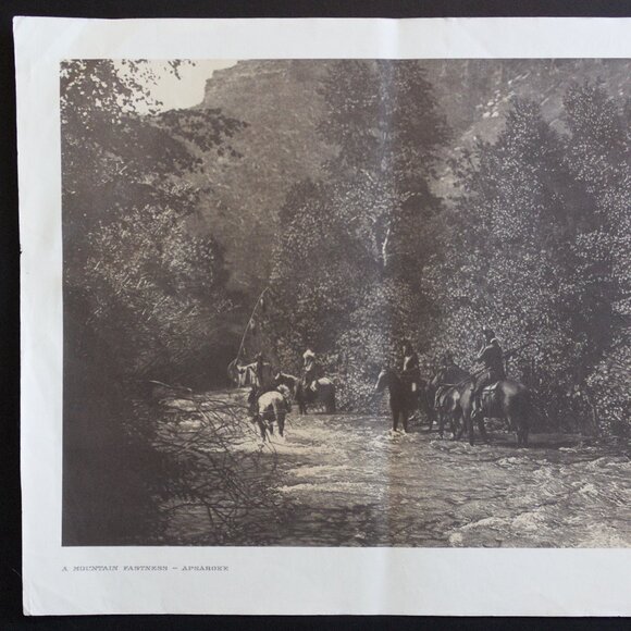 A MOUNTAIN FASTNESS — APSAROKE #56 Edward Sheriff Curtis Print - Picture 2 of 8